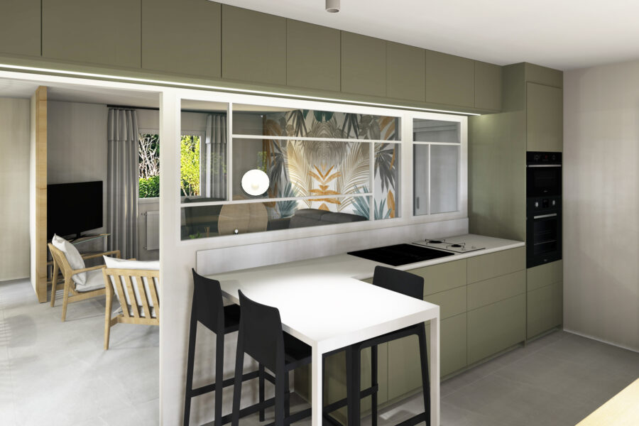 gaelle chaymol - design d’espace, architecture intérieure et décoration intérieure - conception de cuisine, choix mobilier et décoration, préconisation matériaux - chantier nord isère