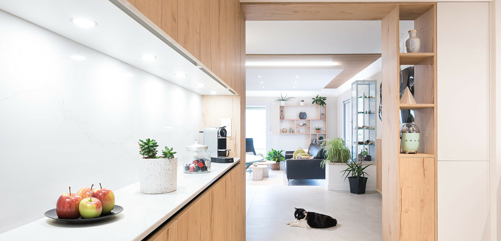 gaelle chaymol - design d’espace, architecture intérieure et décoration intérieure - conception de cuisine, choix mobilier et décoration, préconisation matériaux - chantier meyzieu Lyon