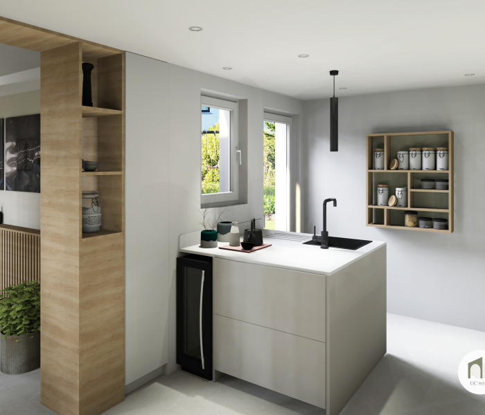 Projet SALERNO-Feuille 17 gaelle chaymol - design d’espace, architecture intérieure et décoration intérieure - conception de cuisine, mobilier sur mesure, choix mobilier et décoration, préconisation matériaux - chantier meyzieu