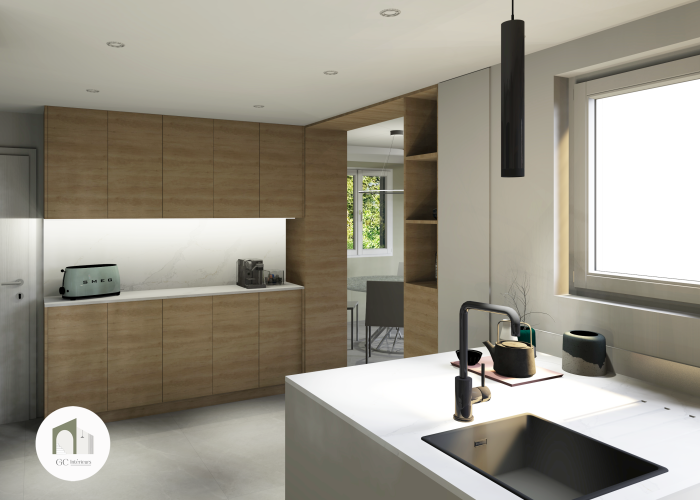 Projet SALERNO-Feuille 20 gaelle chaymol - design d’espace, architecture intérieure et décoration intérieure - conception de cuisine, mobilier sur mesure, choix mobilier et décoration, préconisation matériaux - chantier meyzieu